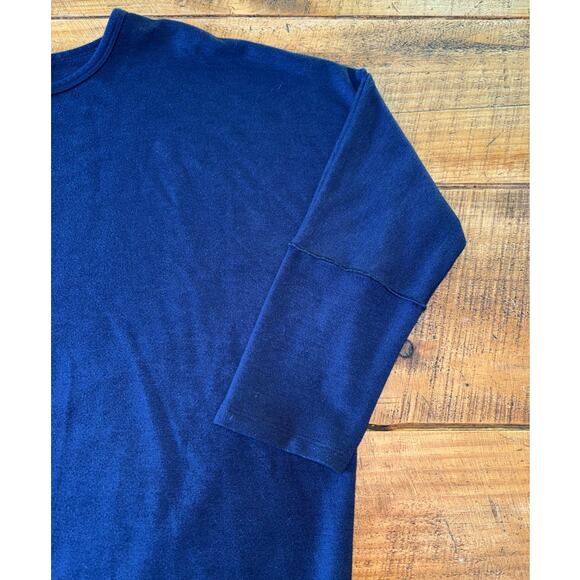 Womens SPANX Navy Perfect Length Dolman Top Blouse 3/4‎ Sleeve Size Large - Picture 2 of 10